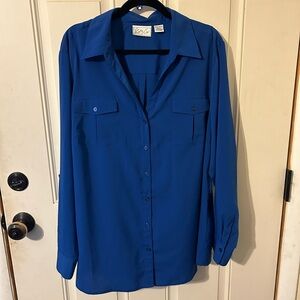 Used Good Condition Blue Button Down Shirt